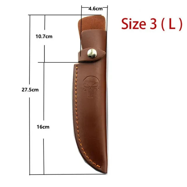 Top Quality Fixed Blade Straight Knife Holder Outdoor Tool Belt Loop Hunt Multi Holster Carry Sheath Leather Scabbard