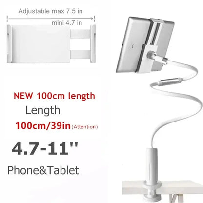 Desktop Phone Tablet Stands 130cm Tablet Holder Adjustable Mount For Tablet 4.0 To 11 inch Bed Tablet PC Stand Metal Support - PST PS Tradings