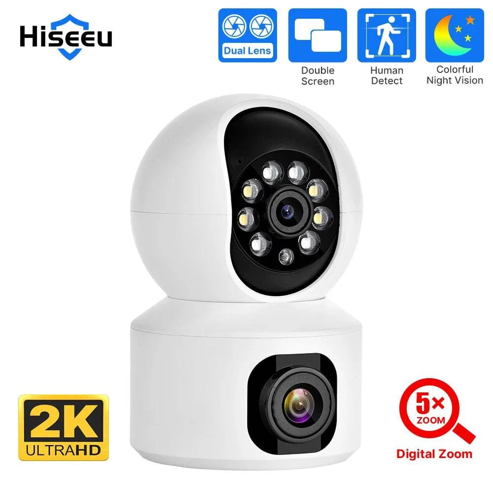 Hiseeu 2K 4MP PTZ IP Camera WIFI Wireless Smart Home Security Surveillance Camera Two-way Audio Indoor Baby Pet Monitor Camera - Property & Safety Tradings