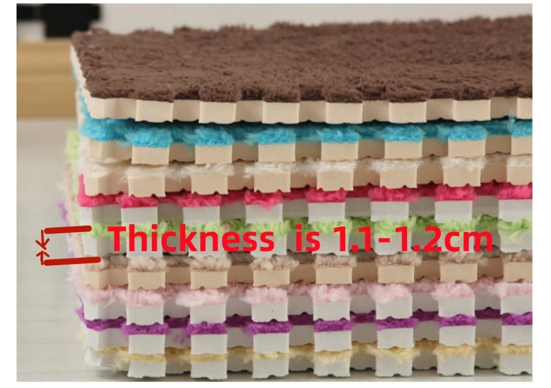 5/10/20 Pcs DIY 30*30*1.1-1.2cm Thick Living Room Bedroom  Kids Room Soft Carpet Magic Patchwork Jigsaw Splice Baby Climbing Mat