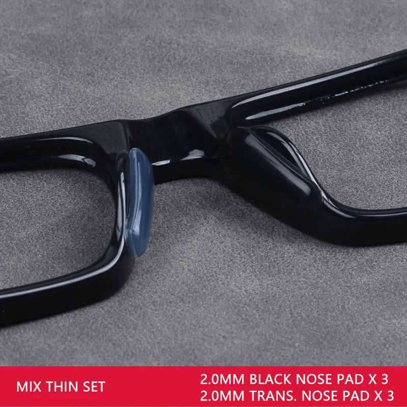 COLOUR_MAX 6Pairs Soft Silicone Nose Pad For Glasses Non-slip Eyeglasses Sunglass black white Nose Pad