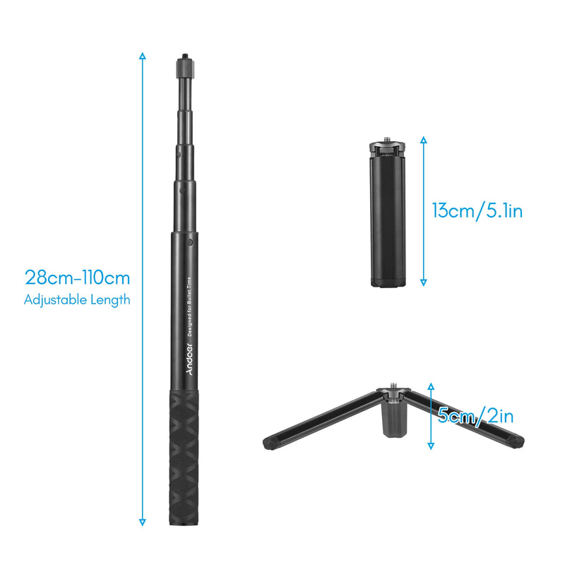 Invisible Selfie Stick For Insta360 X3 / ONE X2 GO 2 / ONE RS 70cm 1.2m Carbon Fiber Extension Rod Insta 360 ONE X 2 Accessory - PST PS Tradings