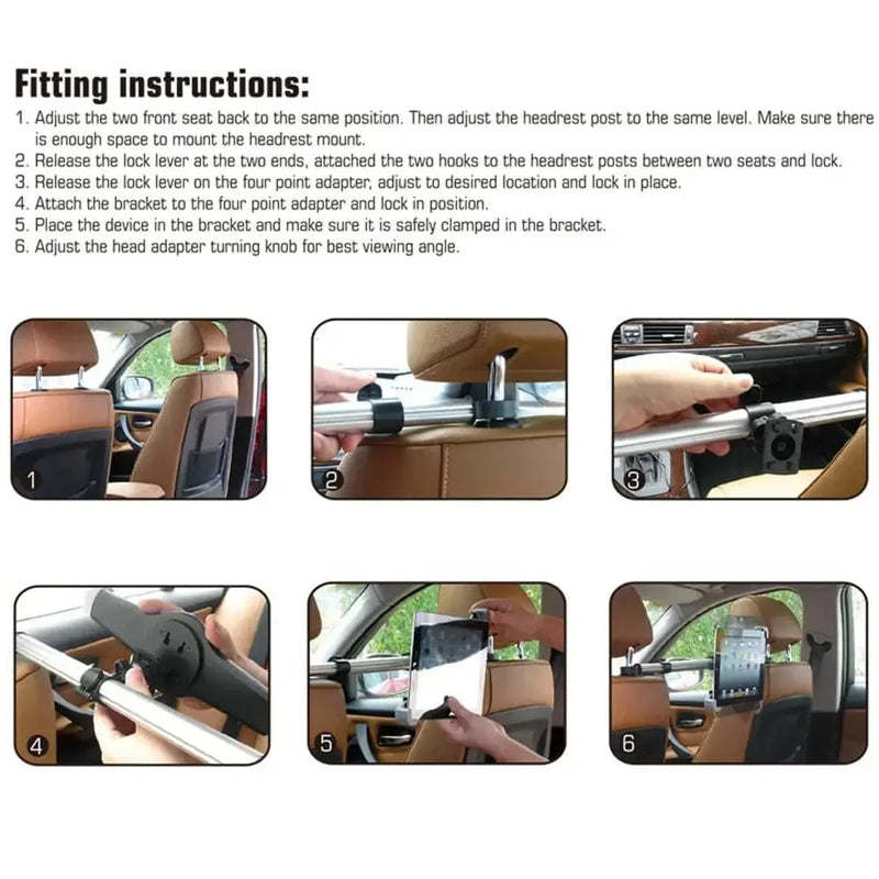 Tablet Holder for Tablet PC Car Back Seat Headrest Mounting Holder Tablet Universal 7-15'' for IPad Xiaomi Samsung Clip Mount - Property & Safety Tradings