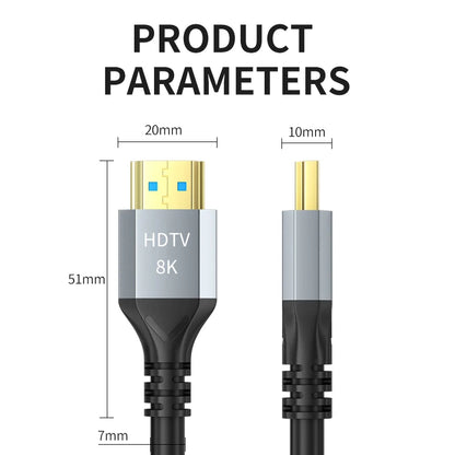 8k hdmi 2,1 kabel 4k @ 120hz 8k @ 60hz 48gbps earc arc hdcp ultra hoch geschwindigkeit hdr für rtx video kabel pc laptop projektor hd tv ps5