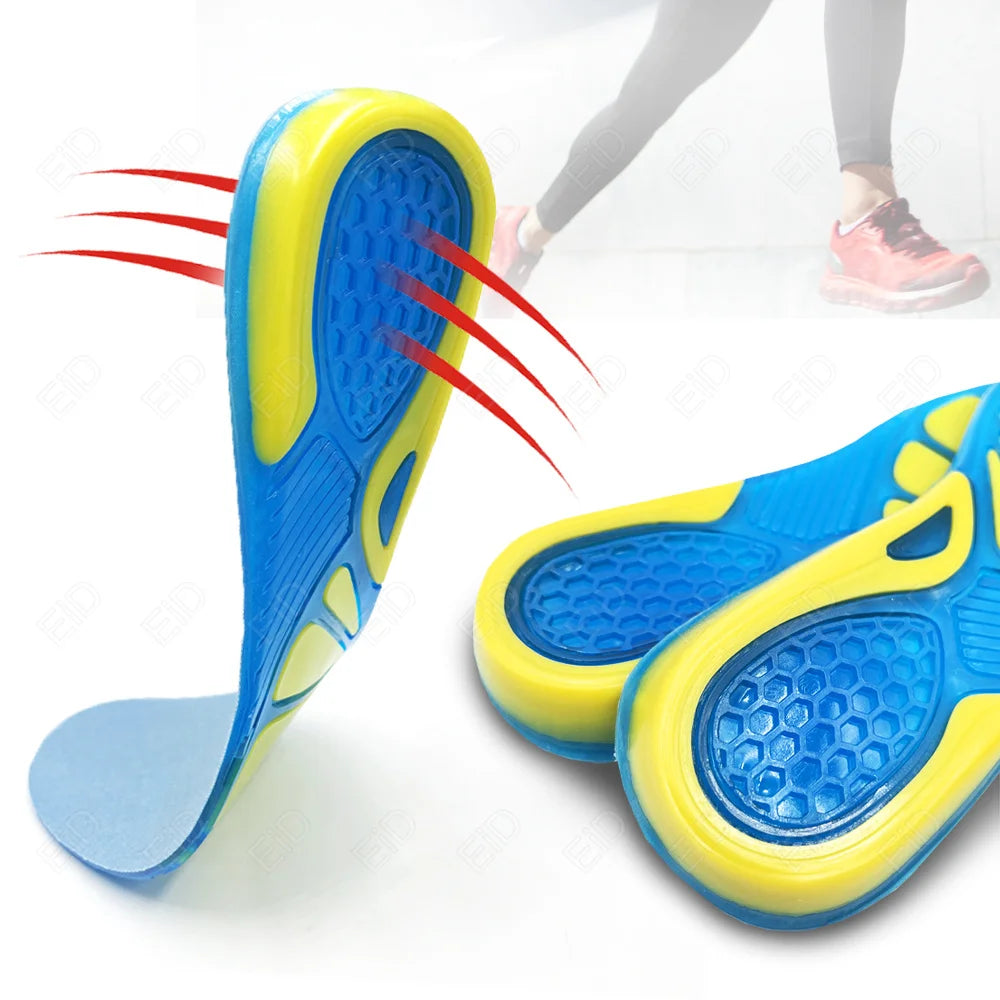 EiD Silicon Gel Insoles Foot Care for Plantar Fasciitis orthopedic Massaging Shoe Inserts Shock Absorption Shoe pad Unisex