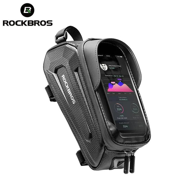 ROCKBROS Bike Bag Front Phone Bicycle Bag For Bicycle Tube Waterproof Touch Screen Saddle Package For 6.5Inch Bike Accessories - Property & Safety Tradings