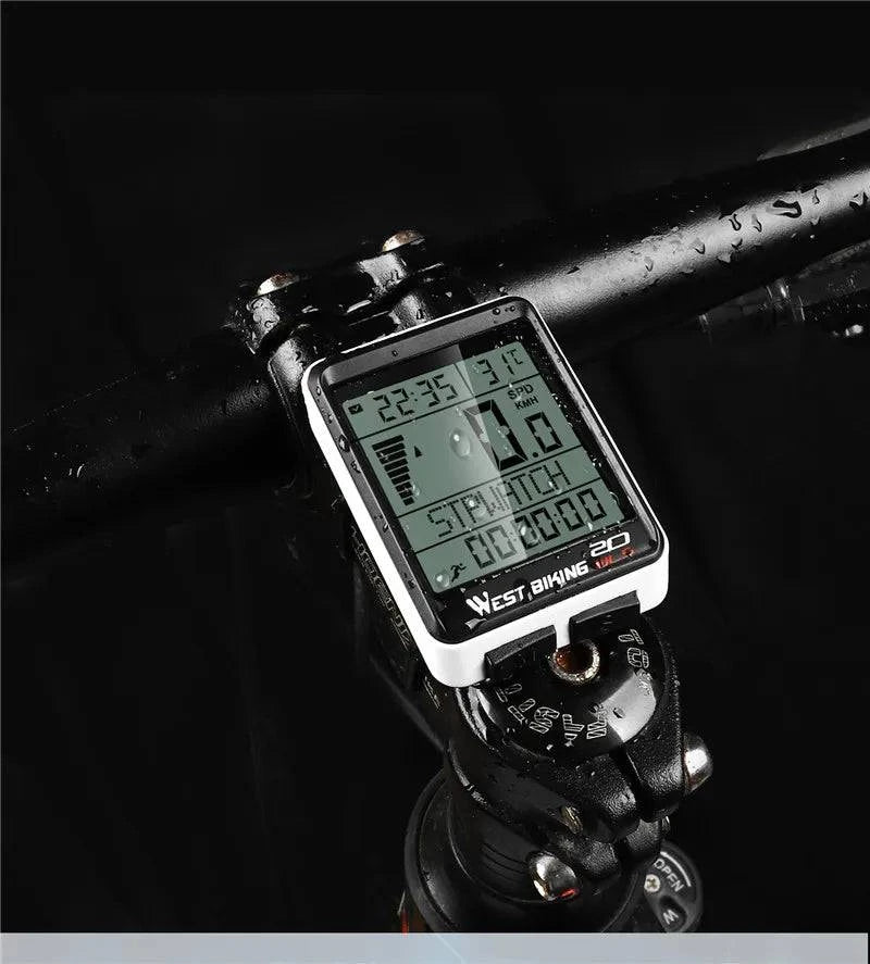 WEST BIKING 2.8 inch Bicycle Computer Large Screen Speedometer Wireless Wired Waterproof Sensor Cycling Odometer Bike Computer - Property & Safety Tradings