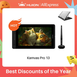 HUION KAMVAS Pro 13 GT-133 Pen Display Digital Graphic Tablet Monitor Battery-Free 8192 levels Pen Drawing Monitor Tilt Function - PST PS Tradings