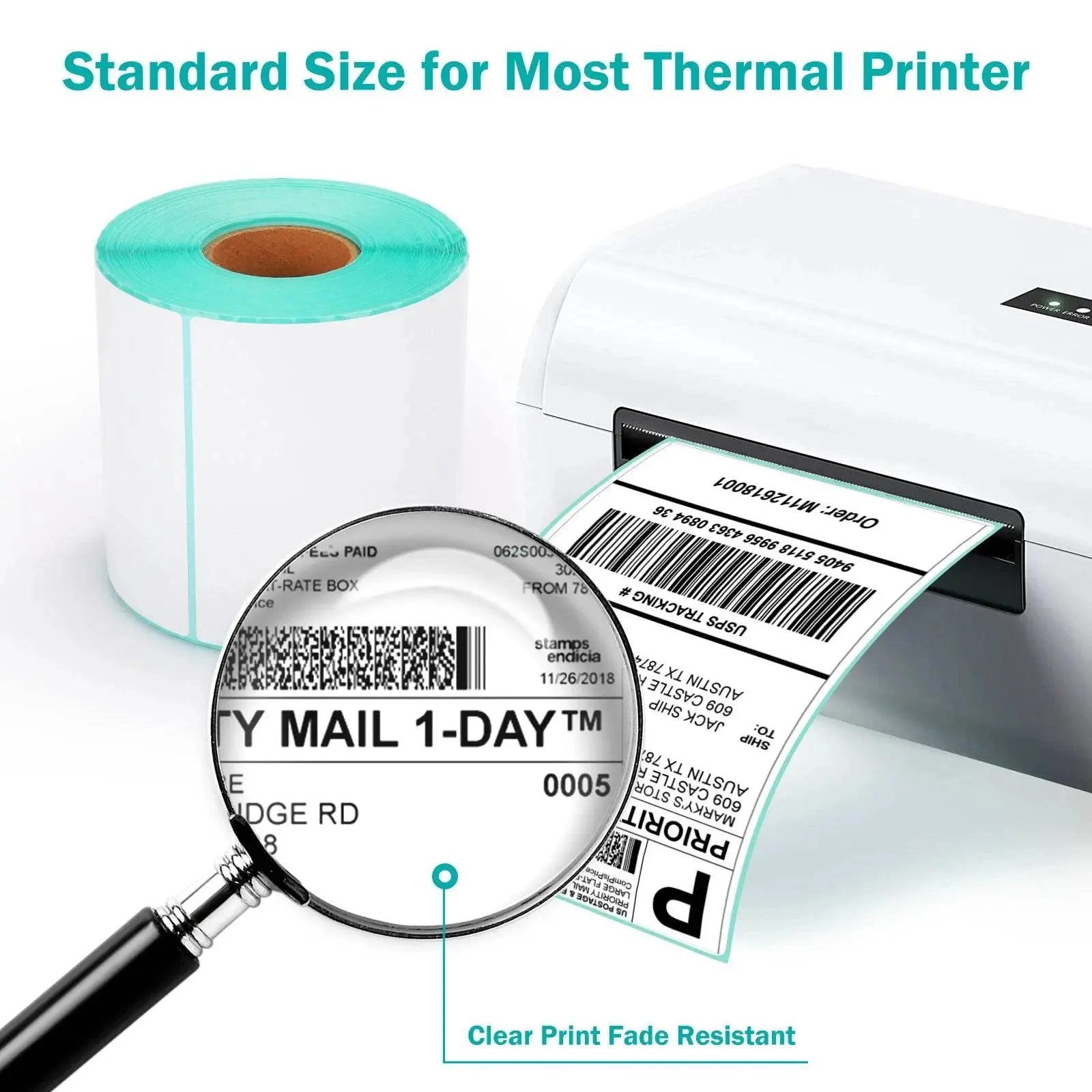 Shipping Labels 4x6",Direct Thermal Labels Compatible with Label Printer ,Roll Mailing Label Easy to Tear Commercial Grade 325 - Property & Safety Tradings