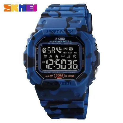 SKMEI 1629 Sports Digital Men Watch Military Pedometer Calorie Tracker Bluetooth Waterproof Mens Wristwatches Reloj Masculino - PST PS Tradings