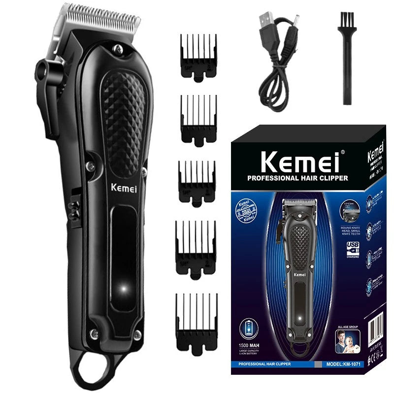 Kemei Professional hair clipper cordless hair trimmer beard for men electric hair cutting kit rechargeable haircut machine - PST PS Tradings