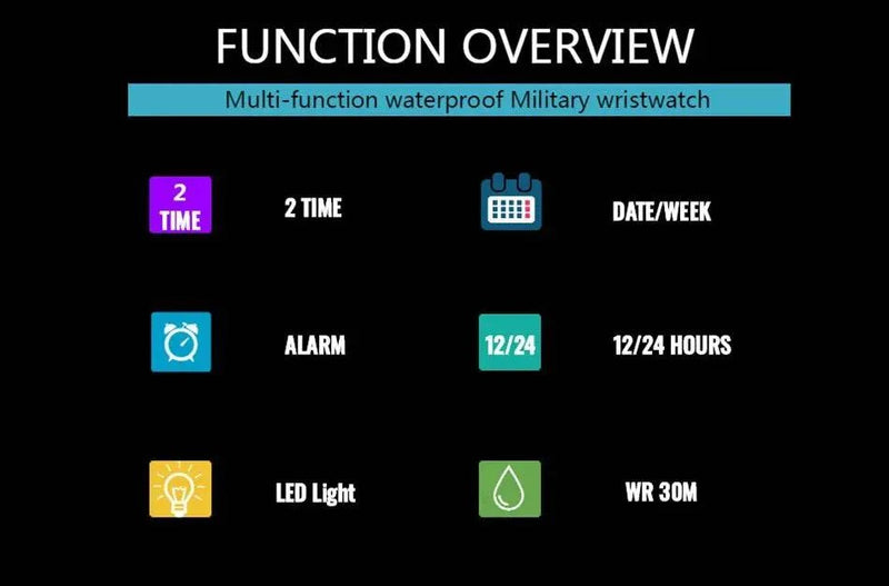 Fashion Sport Watch Men Digital Quartz LED Steel Strap Man Dual Time Watch 3ATM Waterproof Military Wristwatches Relogios - Property & Safety Tradings