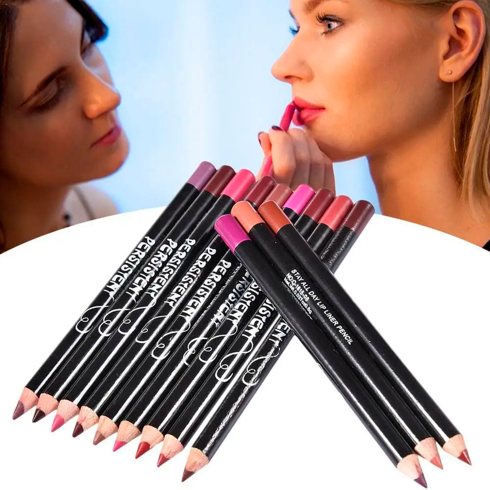 12 stc. professional Lip Liner Waterproof Wasserfest nude Lip Liner Set 12 Stück