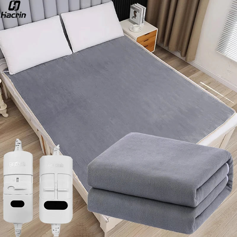 Electric Blanket 220V Electric Heating Blanket Heated Bed Electric Heating Pad for Bed Electric Heated Blanket Thermal Mattress - PST PS Tradings