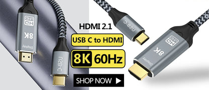 8K HDMI 2.1 Kabel 4K@120Hz 8K@60Hz 48Gbps EARC ARC HDCP Ultra High Speed HDR für RTX Videokabel PC Laptop Projektor HD TV PS5