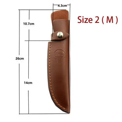 Top Quality Fixed Blade Straight Knife Holder Outdoor Tool Belt Loop Hunt Multi Holster Carry Sheath Leather Scabbard