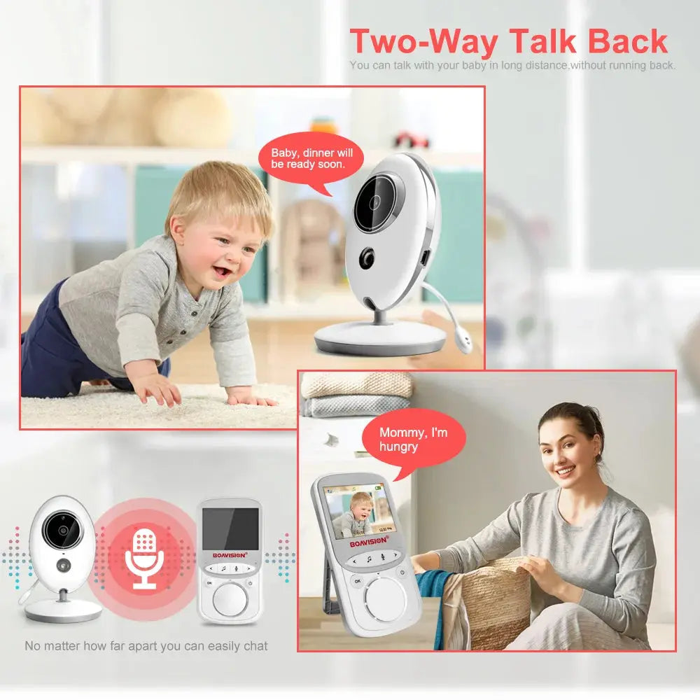 Wireless LCD Audio Video Baby Monitor VB605 Radio Nanny Music Intercom IR 24h Portable Baby Camera Baby Walkie Talkie Babysitter - Property & Safety Tradings