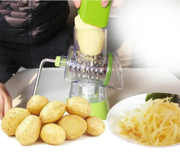 LMETJMA Rotary Spiralizer Vegetables Slicer Cheese Vegetable Grater Shredder Zucchini Noodle Maker Spaghetti Spiralizer KC0089 - Property & Safety Tradings