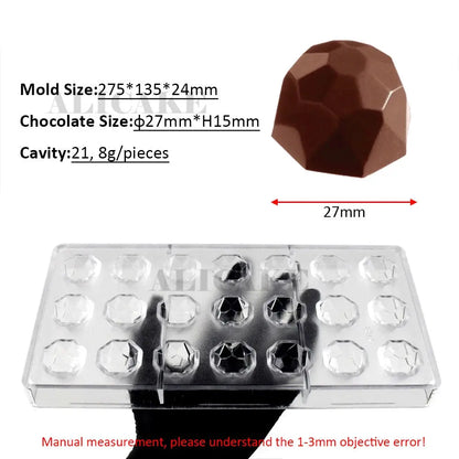 Polycarbonate Chocolate Molds for Chocolate Professional Baking Candy Bonbons Bar Acrylic Mould Confectionery Bakery Utensils - Property & Safety Tradings