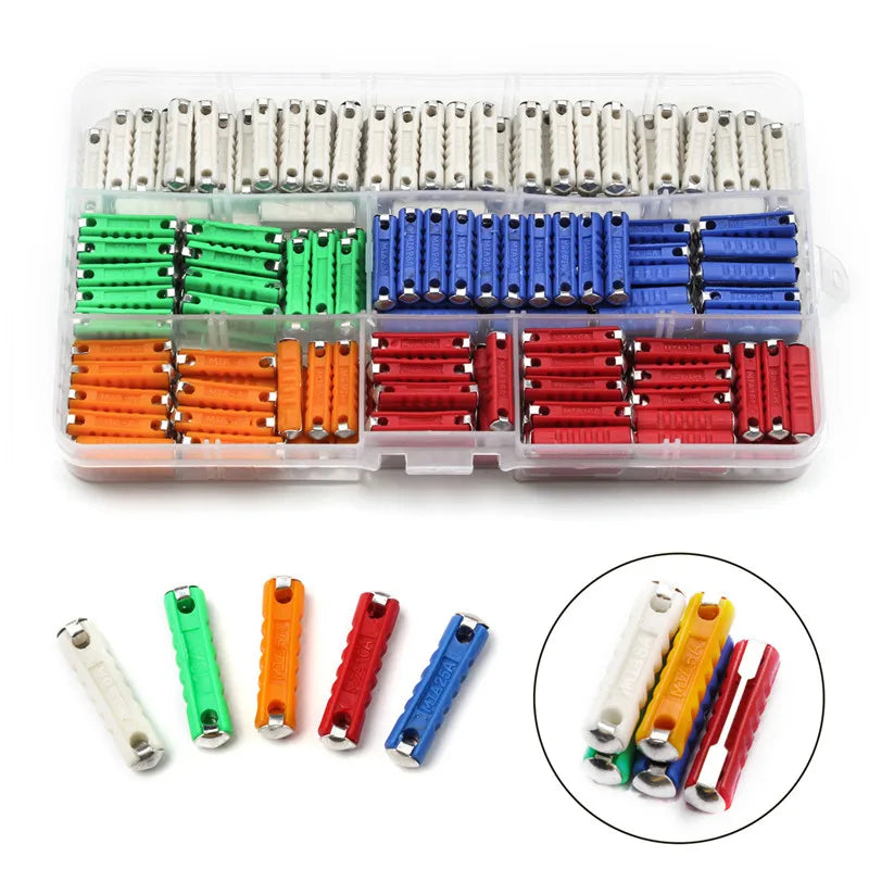 200PCS GBC European Automotive Fuse Set 5/8/10/16/30AMP 6mm Continental Car Blade Bakelite Auto Classic Car Fuse - PST PS Tradings