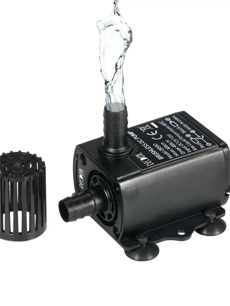 Decdeal Ultra-quiet Mini DC12V 10W Brushless Water Pump with 5.5*2.1mm Female Waterproof Submersible Fountain Aquarium - PST PS Tradings