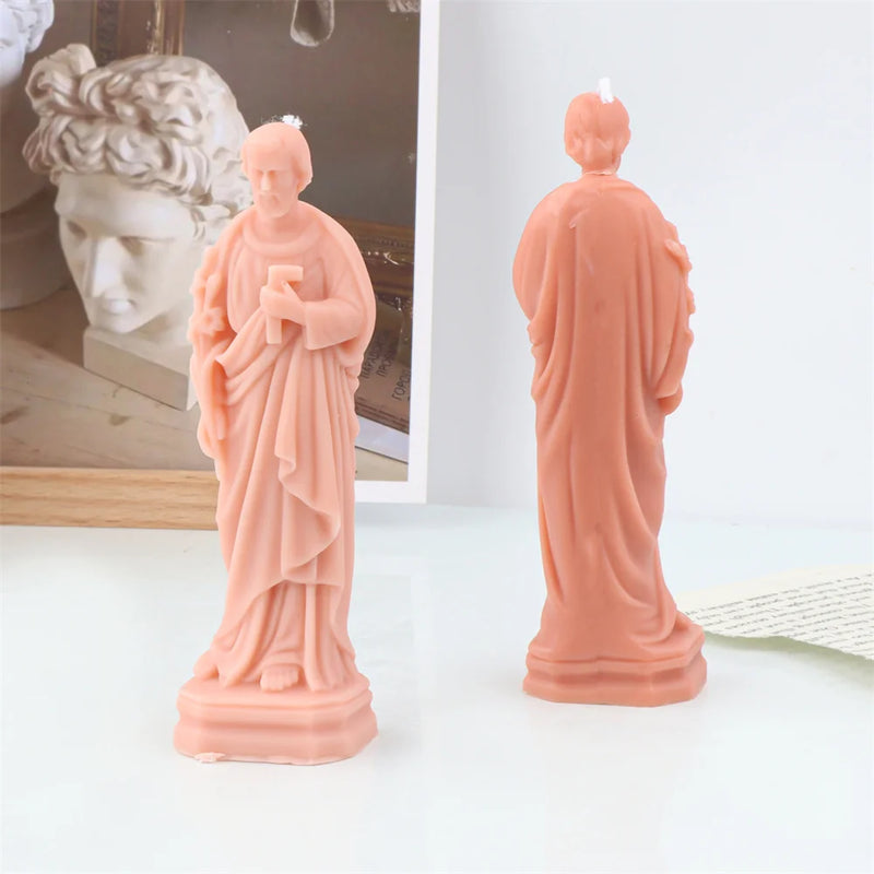 Religious Blessed Virgin Mary Candle Silicone Mold Madonna Goddess Female Deity Portrait Scented Plaster Jesus Resin Epoxy Mould - PST PS Tradings