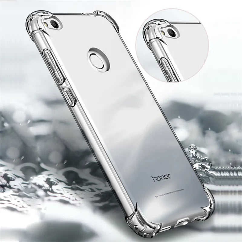 Clear Anti-knock Fundas for Huawei P8 lite 2017 P10 P20 P30 lite P30 Pro Honor 6X 7X 8X 8C 8S 8A 9 10 Mate 10 20 lite Cover case