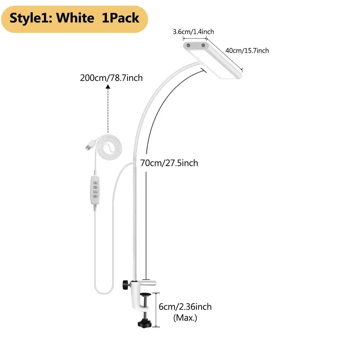 LED Desk Lamp for Office Home, Eye-Caring Desk Light Lamp with Stepless Dimming Adjustable Flexible Gooseneck Adjustable Light - Property & Safety Tradings