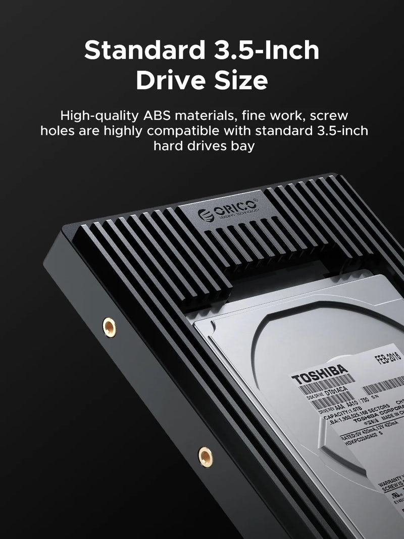 ORICO 2.5 SATA mSATA NGFF to 3.5 Hard Drive Caddy Standard 2.5 to 3.5 Inch Hard Drive Caddy SATA 3.0 Fast Transfer Speed-Black - PST PS Tradings