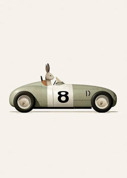 Funny Cartoon Animals Car Art Nursery Wall Poster Print Giraffe Bear Rabbit Children Kid Room Canvas Painting Home Decor Picture - Property & Safety Tradings