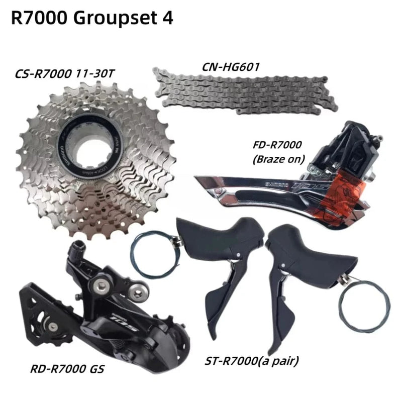 Shimano 105 R7000 Groupset Road Bike Bicycle Set CS-R7000 12-25T/11-34T/11-32T/11-30T/11-28T CN-HG601 ST-R7000 RD-R7000 FD-R7000 - Property & Safety Tradings