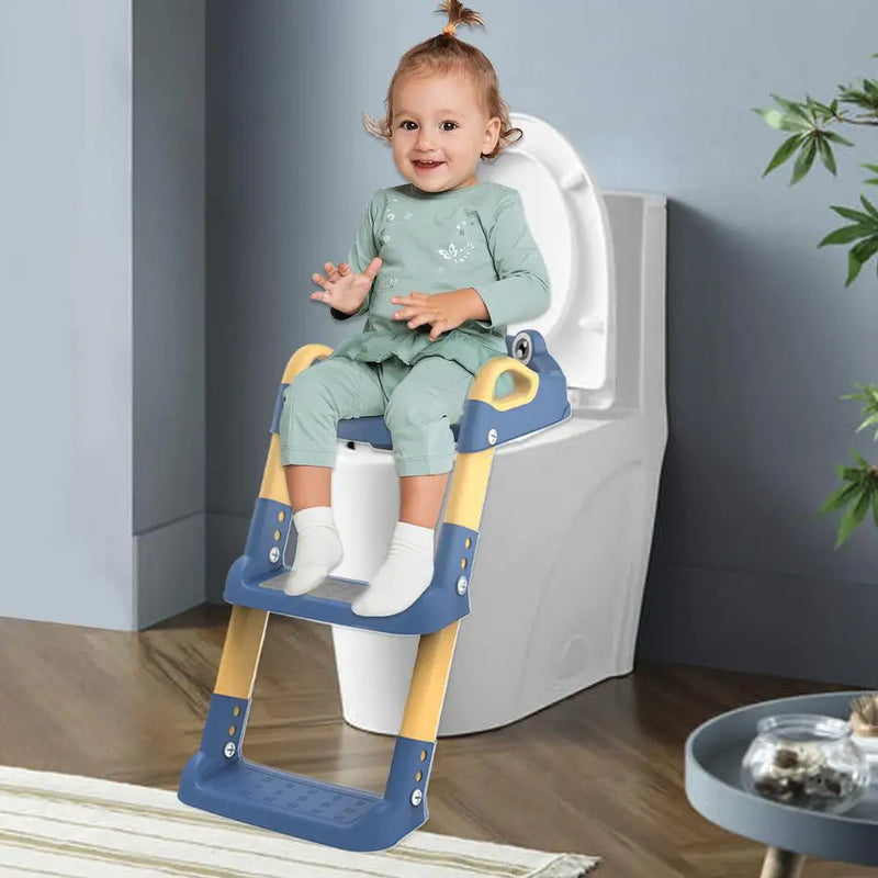 Stepped Children's Toilet Seat Multi-functional Foldable Foot Stool Baby Toilet Training Potty Ladder For Kids Boys Girls supply - PST PS Tradings