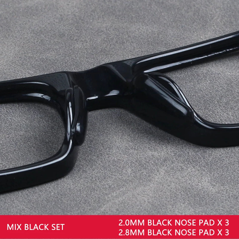 COLOUR_MAX 6Pairs Soft Silicone Nose Pad For Glasses Non-slip Eyeglasses Sunglass black white Nose Pad