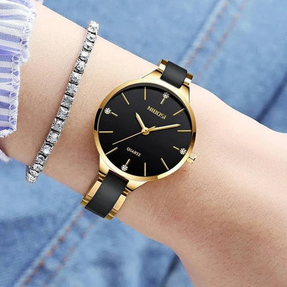 NIBOSI Women Wrist Watch Ceramic Bracelet Watches Ladies Creative Watch For Women Female Clock Relogio Feminino Montre Femme - Property & Safety Tradings