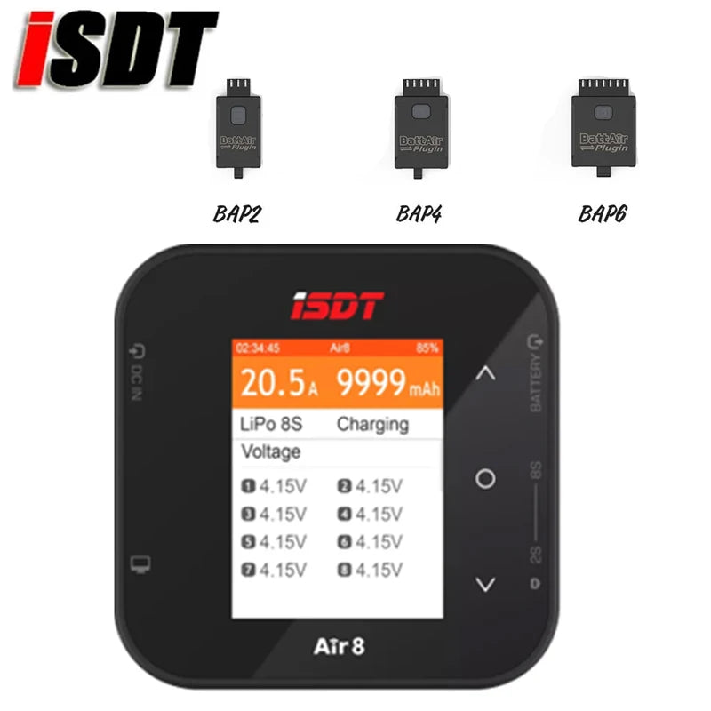 ISDT Air8 Lipo High Power Balance Battery Charger Discharger 20A 500W DC 1-8S Li-Po Li-Hv Li-Ion Li-Fe NiMH Ni-Cd Pb RC Battery - PST PS Tradings