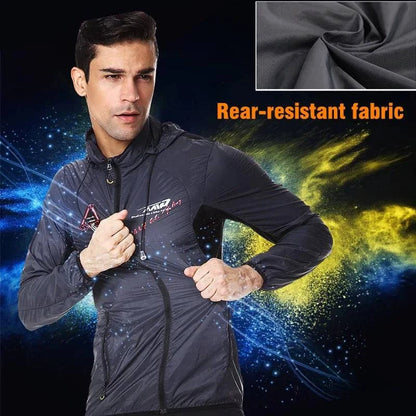 Ultra-light Hooded Bicycle Jacket Bike Windproof Coat Road MTB Cycling Wind Coat Long Sleeve Clothing Quick Dry Thin Jackets - Property & Safety Tradings