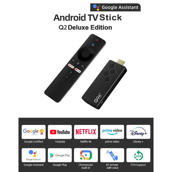 Q2 Smart TV Stick Android 13.0 AllwinnerH313 2GB RAM 16GB 4K H.265 2.4G&5.8G Wifi Smart TV Box 2GB 8GB Streaming Media Player - Property & Safety Tradings