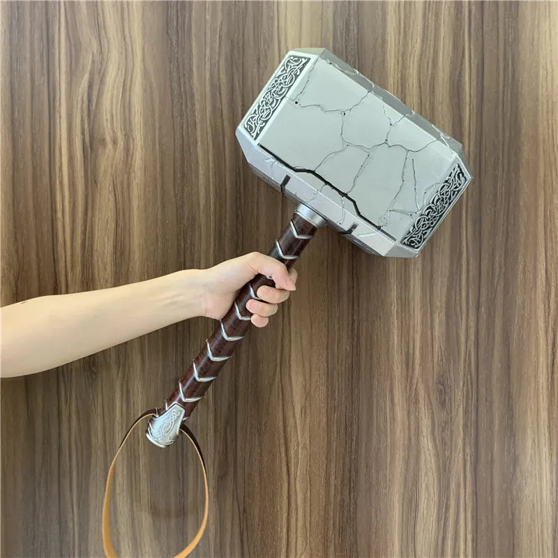 44cm Thor's Hammer Cosplay 1:1 Thunder Hammer Weapons Model Kids Gift Avengers Superhero Role Playing Captain America Iron Man