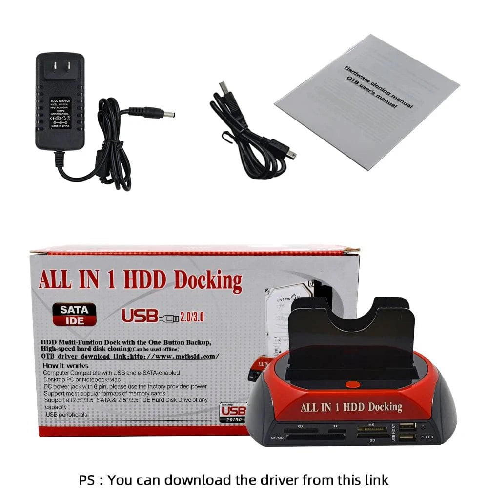 TISHRIC IDE SATA Dual All In 1 Hd/HDD Dock/Docking Station Hard Disk/Drive Hdd 2.5 3.5 Reader Usb EU External Box Enclosure Case - Property & Safety Tradings