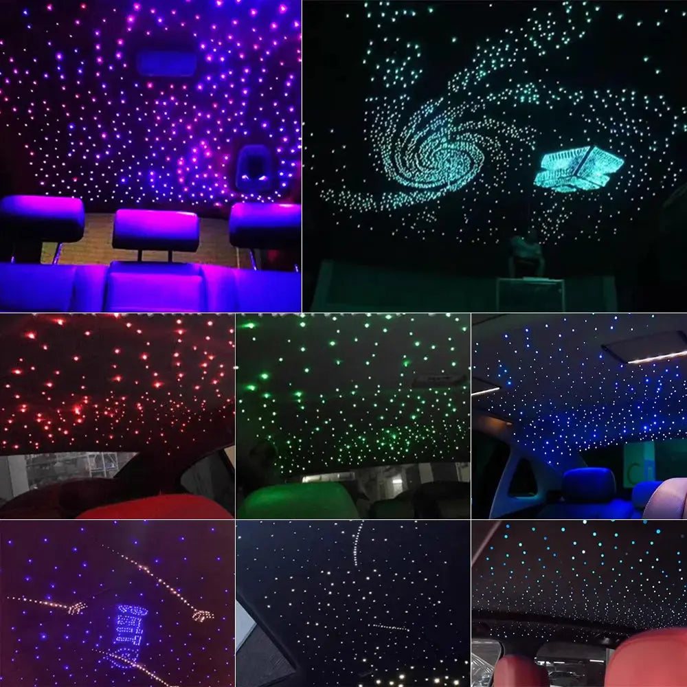 16W LED Twinkle RGBW Roof Fiber Optic Starry Sky Lights For Car Interior Ceiling Lighting Kit APP Music Control LED Ambient Lamp - Property & Safety Tradings