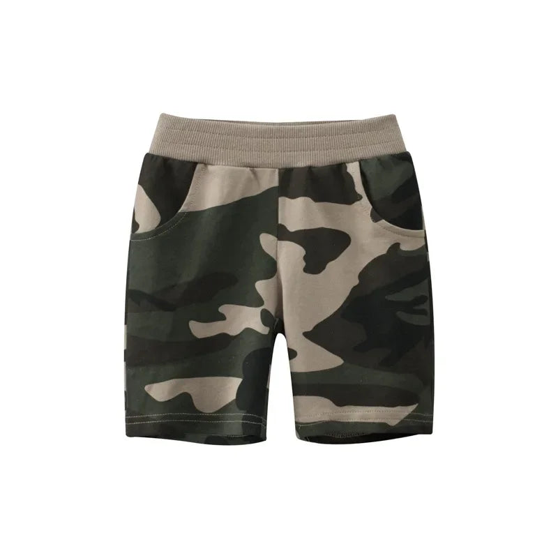 2025 Summer Boys Camouflage Shorts Cotton Trousers Kids Beachwear Children Loose Sport Beach Shorts Sweatpants 2-7Y - PST PS Tradings