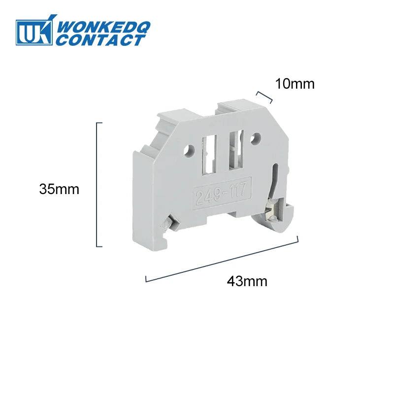 End Bracket Stop For NS35 DIN Rail Terminal Block E/UK E/UK2 EW35 WKF35 249-117 End Clamp For Universal Connector Marker Holder - PST PS Tradings