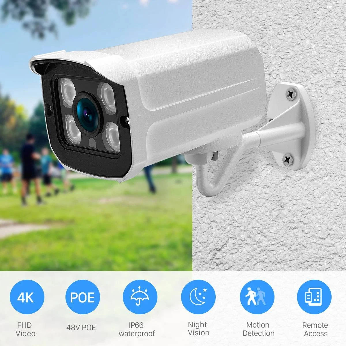 BESDER 4K 8MP H.265 5MP 3MP HD Outdoor IP Camera 48V PoE 1080P IP66 Waterproof Video Surveillance IP Camera Infrare Night Vision - Property & Safety Tradings