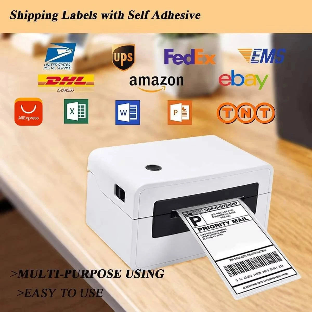 4x6 Inch 500sheets Thermal Shipping Self-adhesive Label Printer Shipping Labels Oil-Proof Labels All-Purpose Sticker Label Paper - Property & Safety Tradings