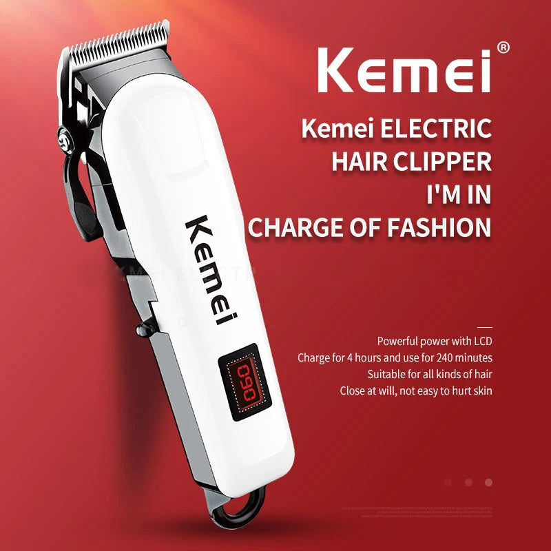 Kemei Professional hair clipper cordless hair trimmer beard for men electric hair cutting kit rechargeable haircut machine - PST PS Tradings