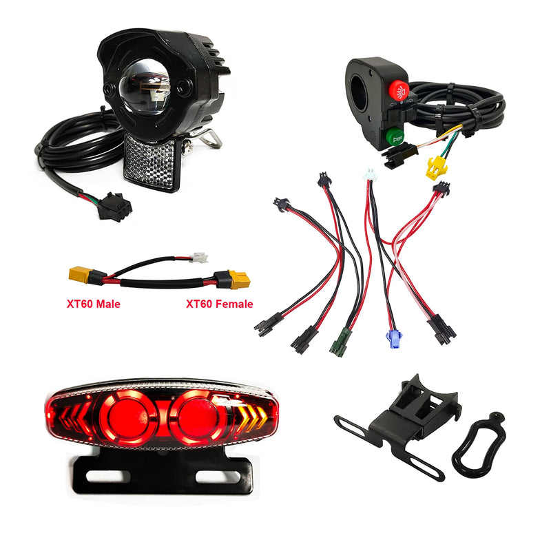 EBKE Ebike Electric Bicycle Frontlight Rearlight Turn Signal Brakelight Set 24V 36V 48V 52V For Mountain City Folding Road Bike - Property & Safety Tradings