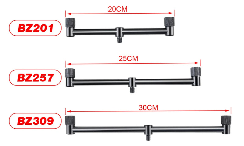 2 x Hirisi Mini Short Black Buzz Bars 20cm 25cm 30cm Carp Coarse Fishing Equipment for 2 Rods - Property & Safety Tradings