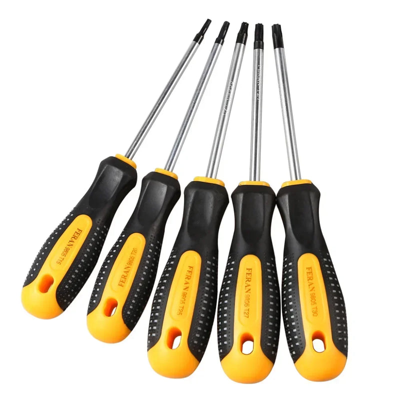 1Set Chrome vanadium steel Torx Screwdriver Set with Hole Magnetic T5-T30Screw Driver Set Kit for Telephone Repair Hand Tool Set