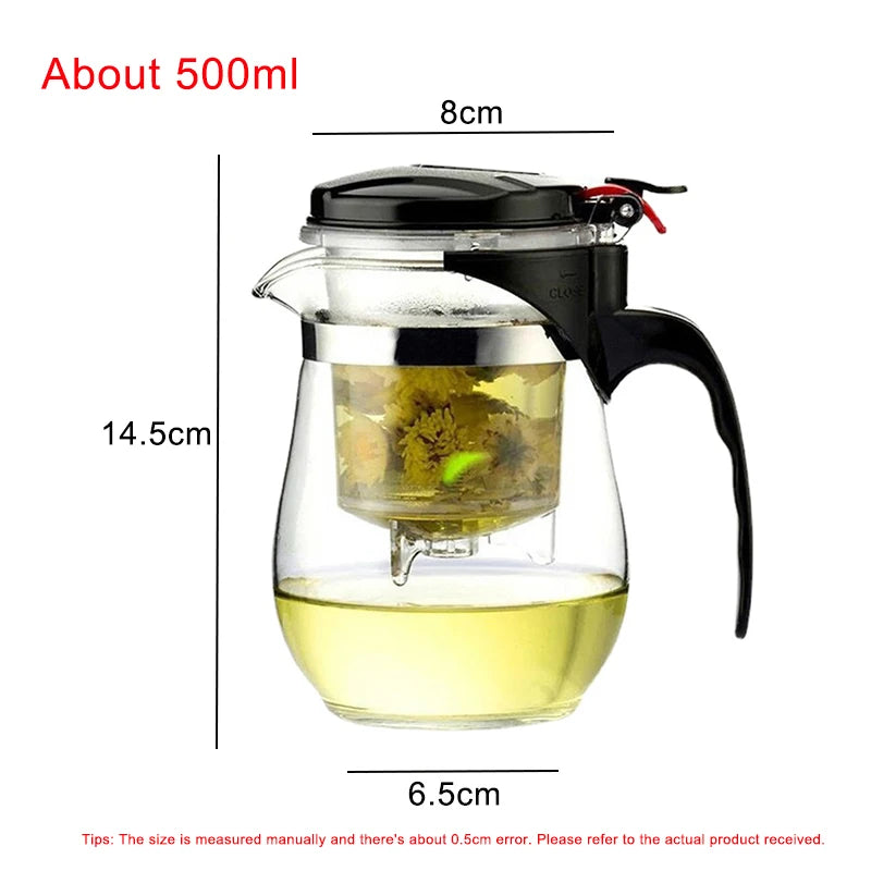 Hohe qualität Hitze Beständig Glas Tee topf Chinesische teegeschirr kung fu Tee-Set Puer Wasserkocher Kaffee Glas topf Bequem Büro teekanne