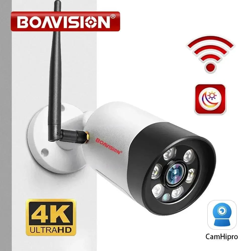 HD 1080P 5MP 8MP Wifi IP Camera Outdoor Wireless Full Color Night Vision CCTV Bullet Security Camera TF Card Slot APP CamHipro - Property & Safety Tradings